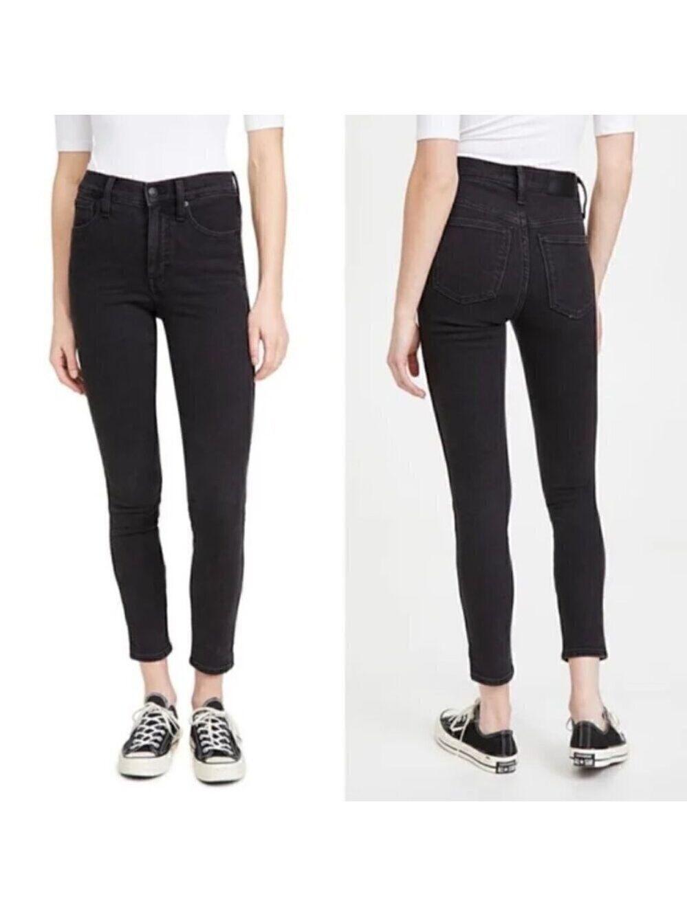 Madewell 10" High-Rise Skinny Jeans in Starkey Wash/Faded Black Size 26